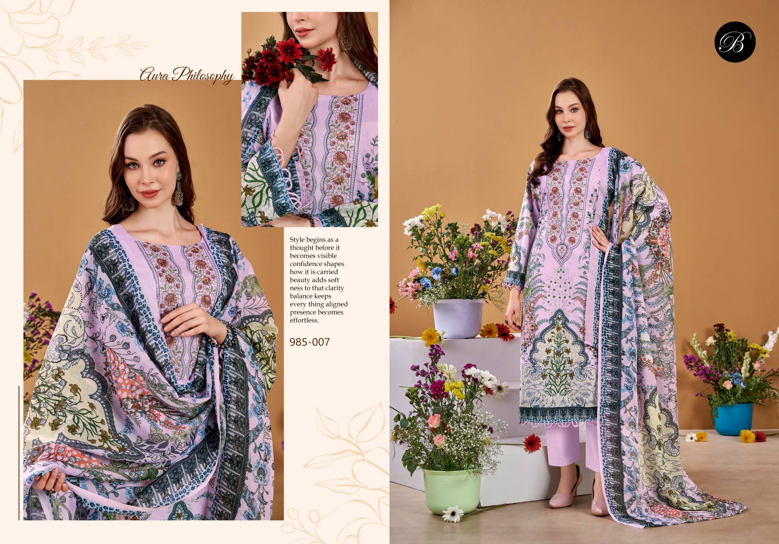 NAIRA VOL-145 by BelliZa DesigNer 985-001 TO 985-008 SERIES Pakistani Stylish Embroidered PURE COTTON COLLECTION At Wholesale Price